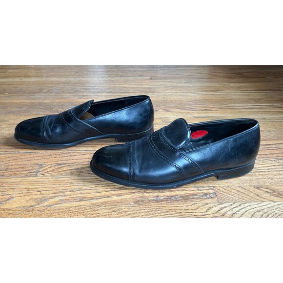 Poulsen Skone & Co Black Leather Slip On Oxford Shoes   Mens Size 10.5 main image 4